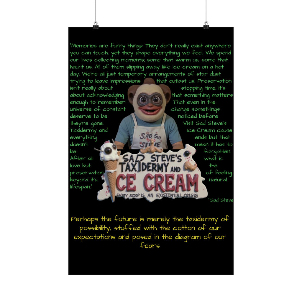 Sad Steve's Emotional Support Poster - Art, Inspirational Wall Decor, Unique Home Decor