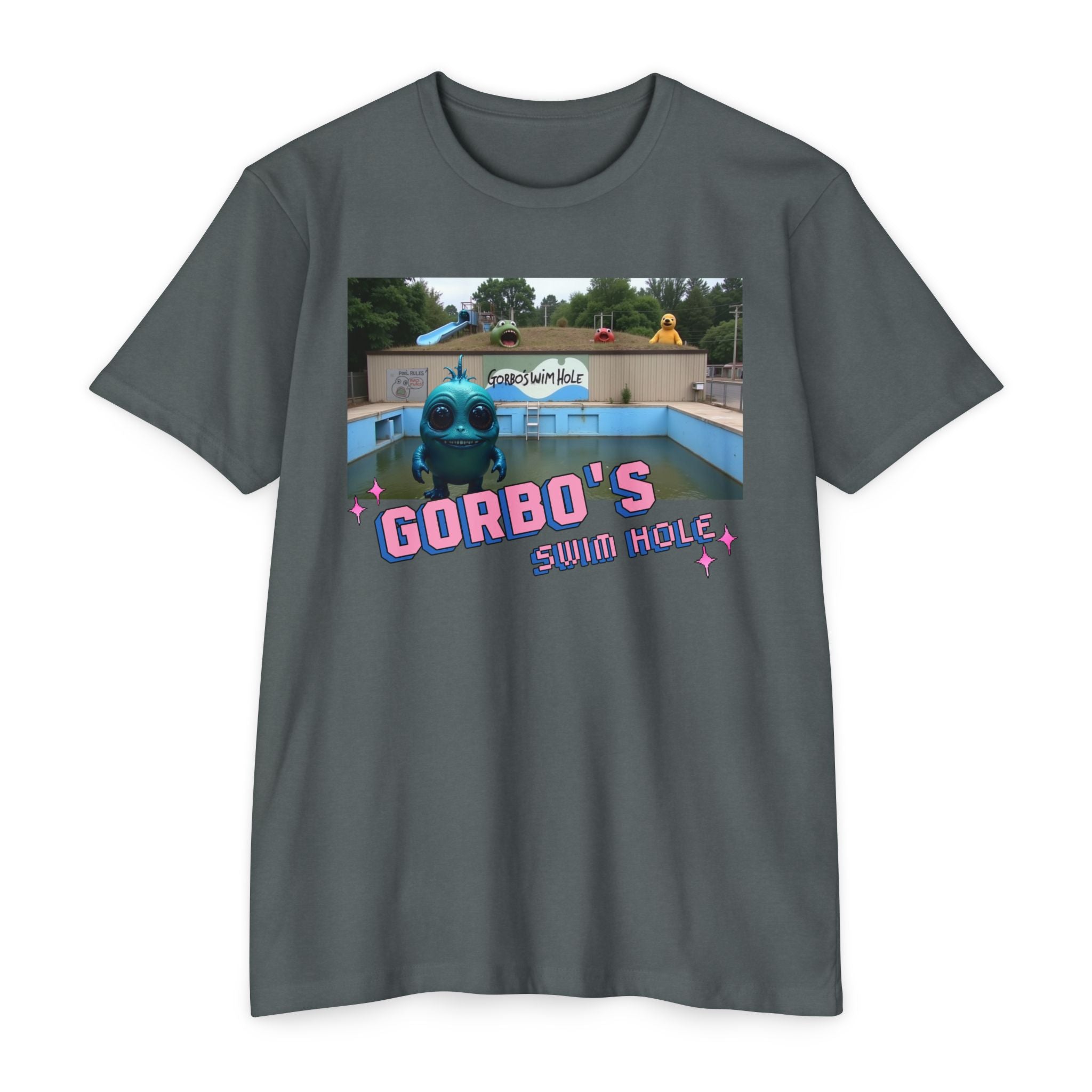 Gorbo at Gorbo's Swim Hole Unisex T-Shirt - Fun Graphic Tee for Summer Vibes