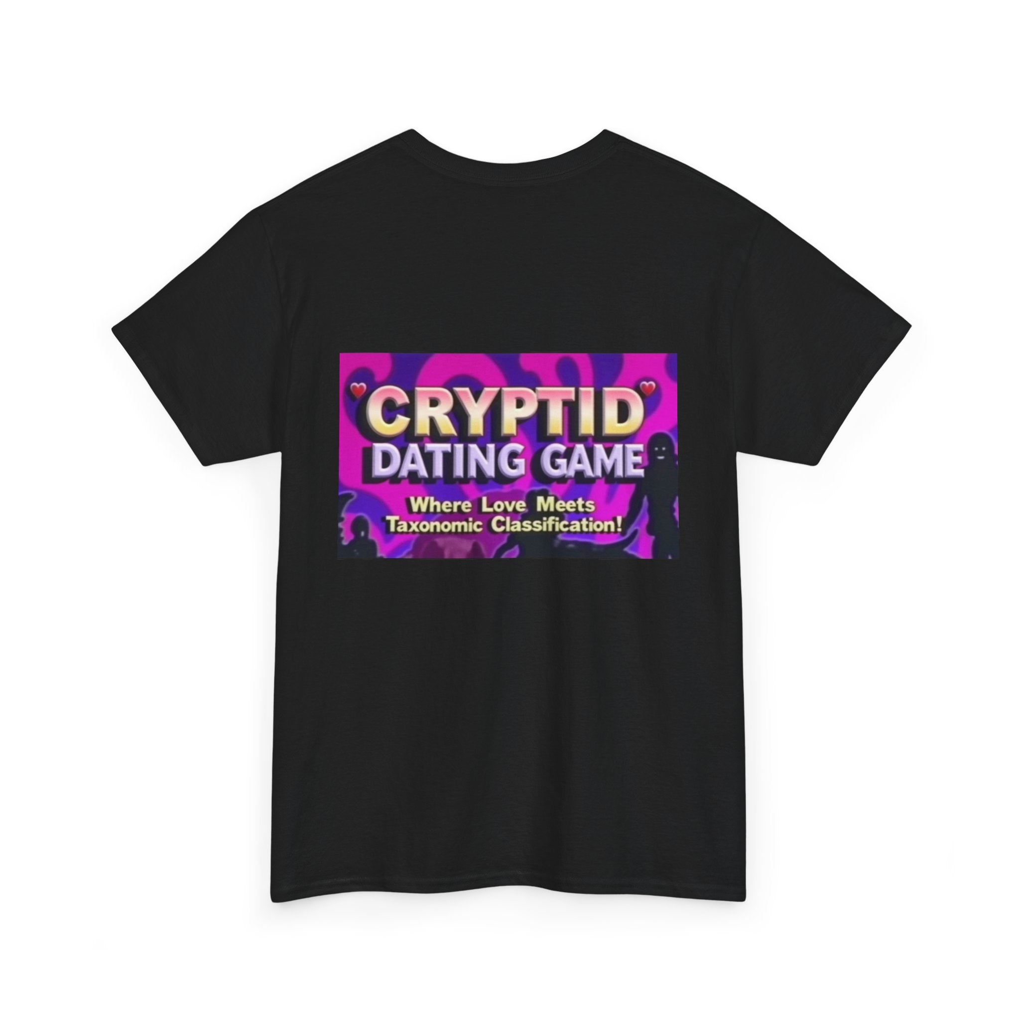 Cryptid Dating Game Vintage Cartoon Monster Unisex Heavy Cotton Tee - Fun and Quirky Fashion