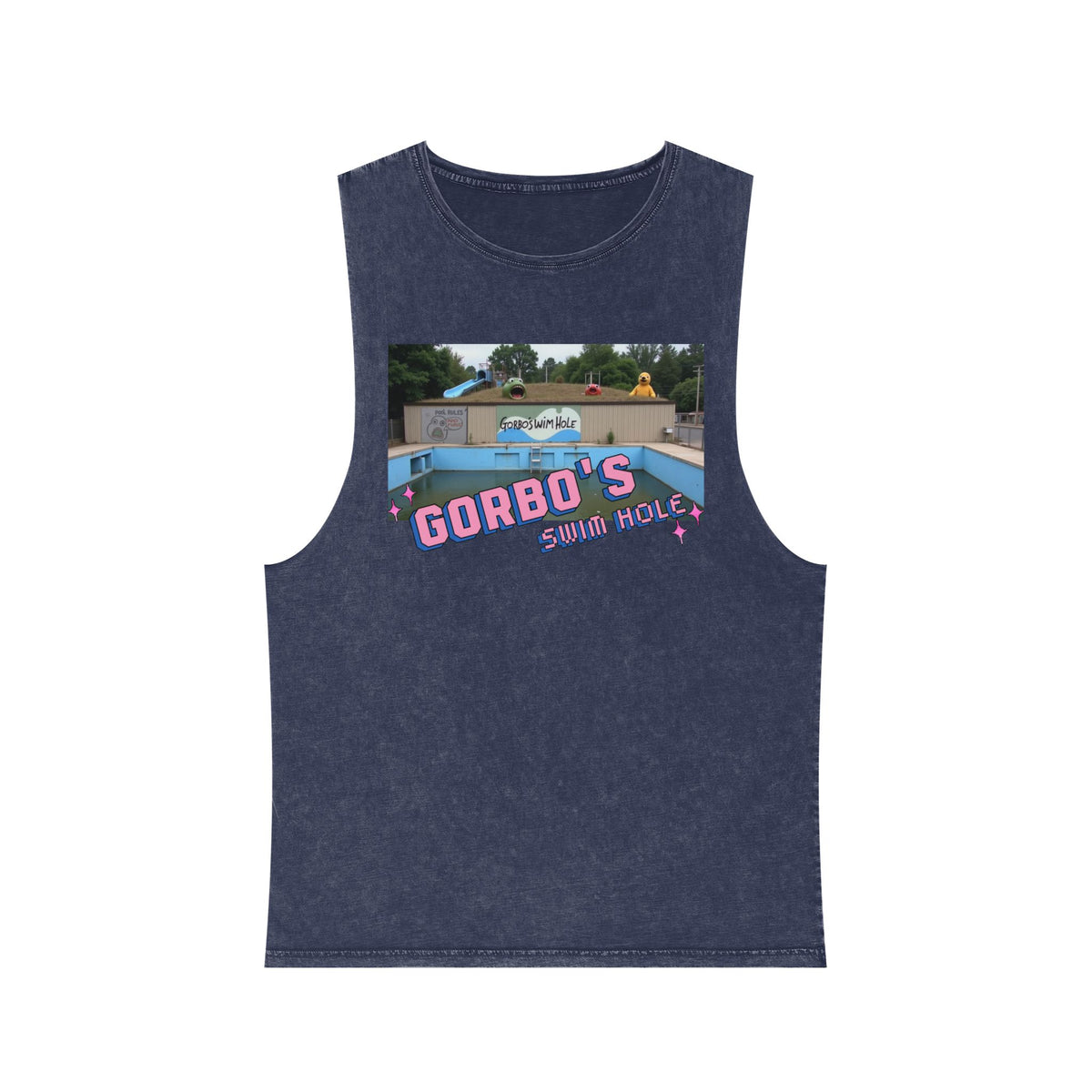 Gorbo's Swim Hole Stonewash Tank Top - Unisex Summer Style