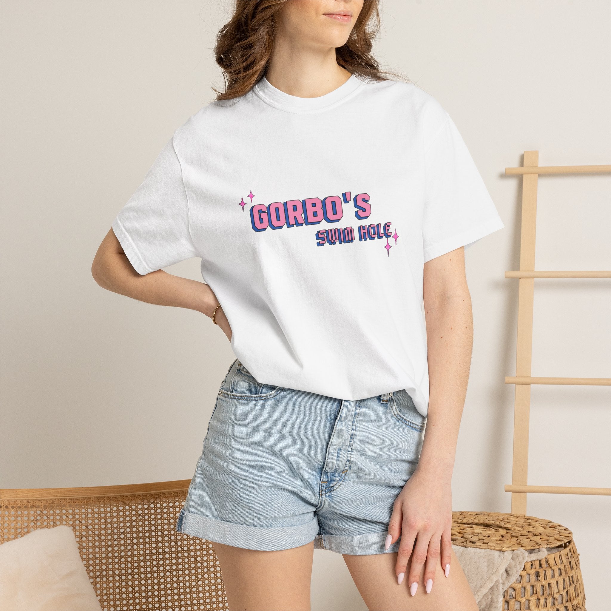 Unisex Garment-Dyed T-Shirt: Gorbo's Swim Hole Vintage Graphic Tee