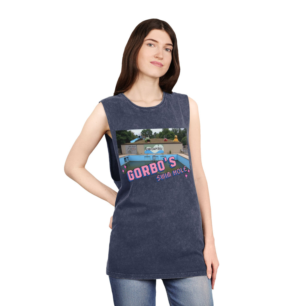 Gorbo's Swim Hole Stonewash Tank Top - Unisex Summer Style