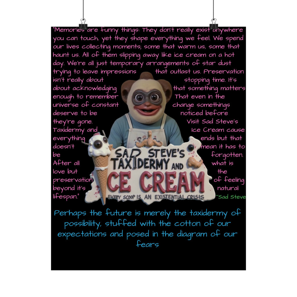 Sad Steve's Emotional Support Poster - Art, Inspirational Wall Decor, Unique Home Decor