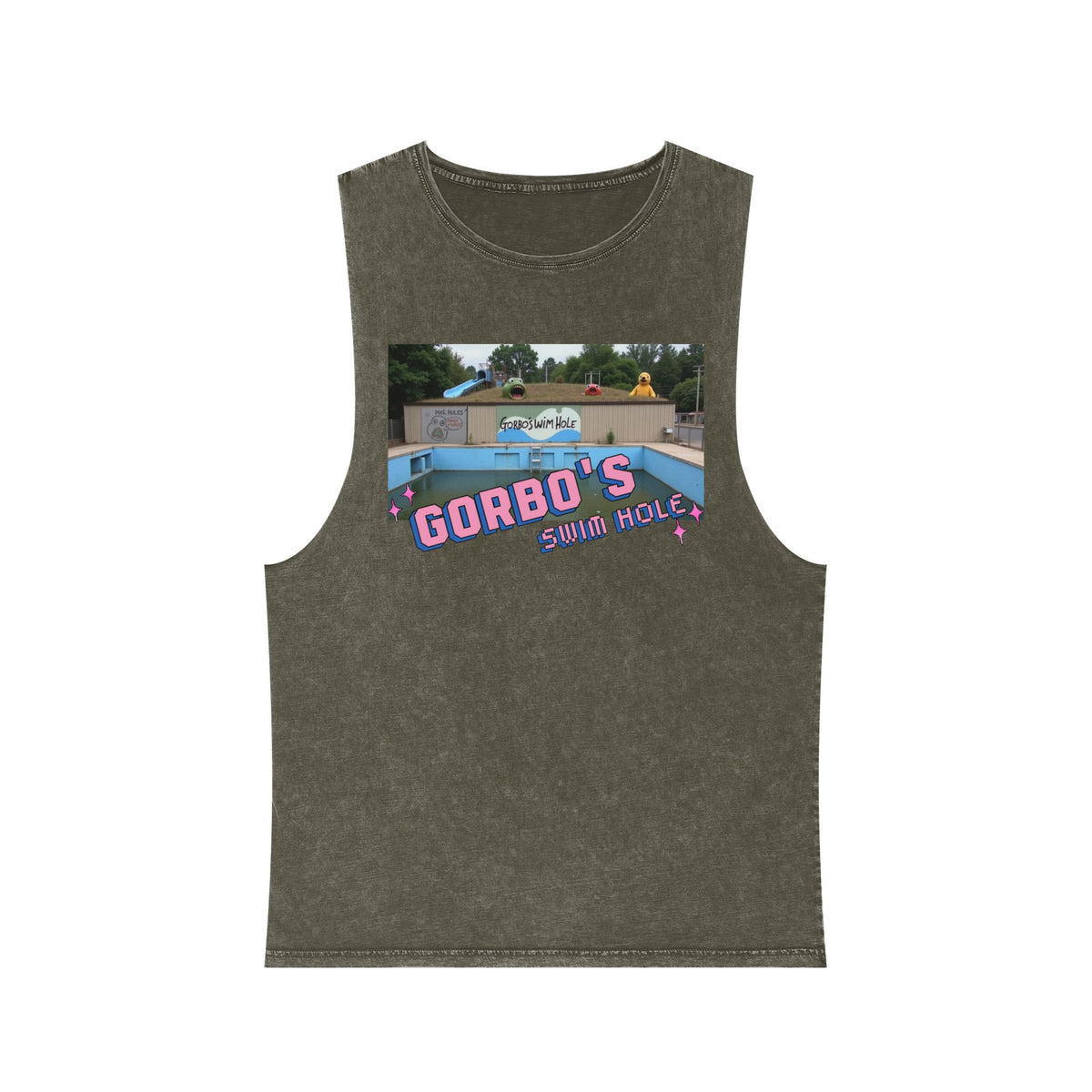 Gorbo's Swim Hole Stonewash Tank Top - Unisex Summer Style