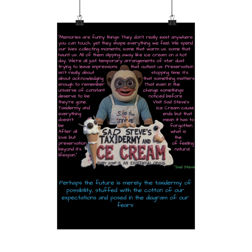 Sad Steve's Emotional Support Poster - Art, Inspirational Wall Decor, Unique Home Decor