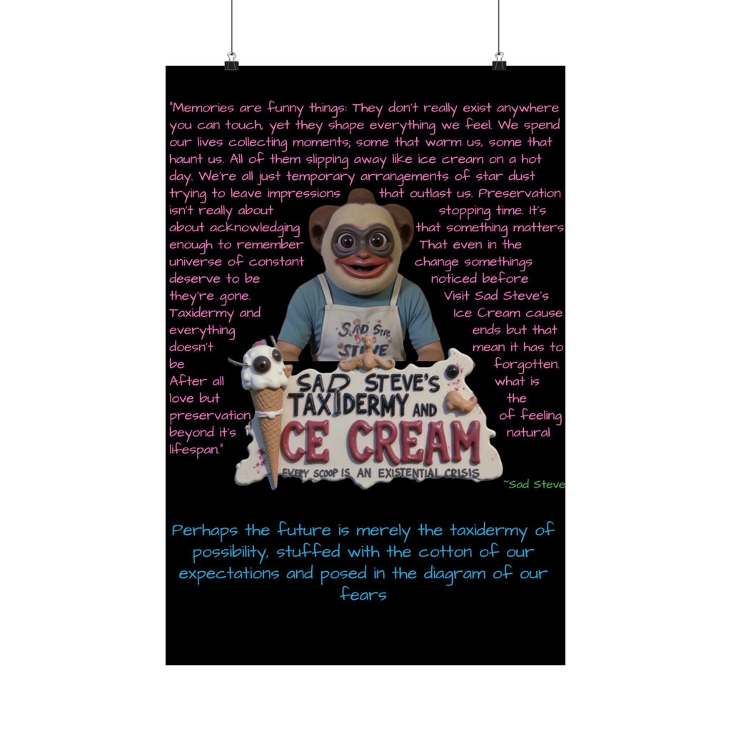 Sad Steve's Emotional Support Poster - Art, Inspirational Wall Decor, Unique Home Decor