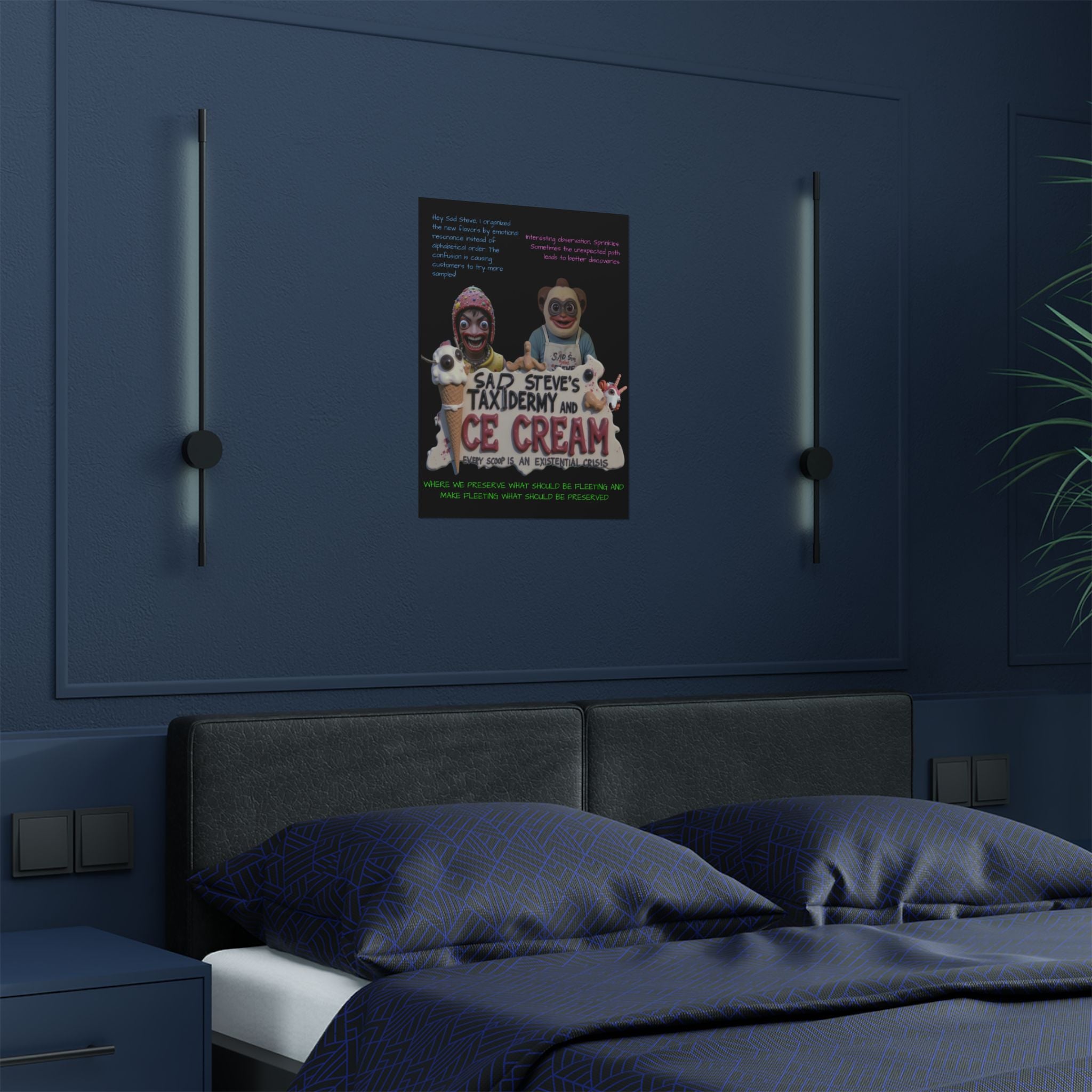Sad Steve and Sprinkles Poster - Art, Inspirational Wall Decor, Unique Home Decor