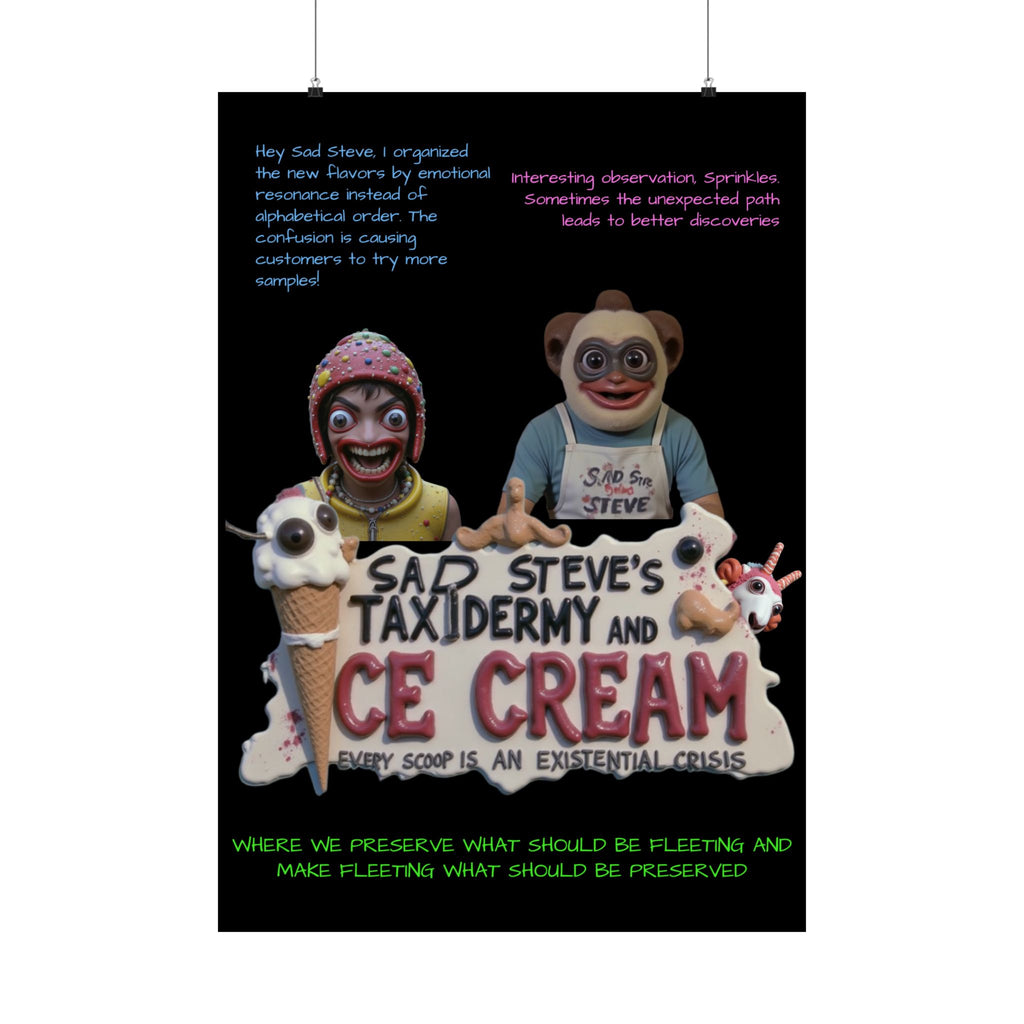Sad Steve and Sprinkles Poster - Art, Inspirational Wall Decor, Unique Home Decor