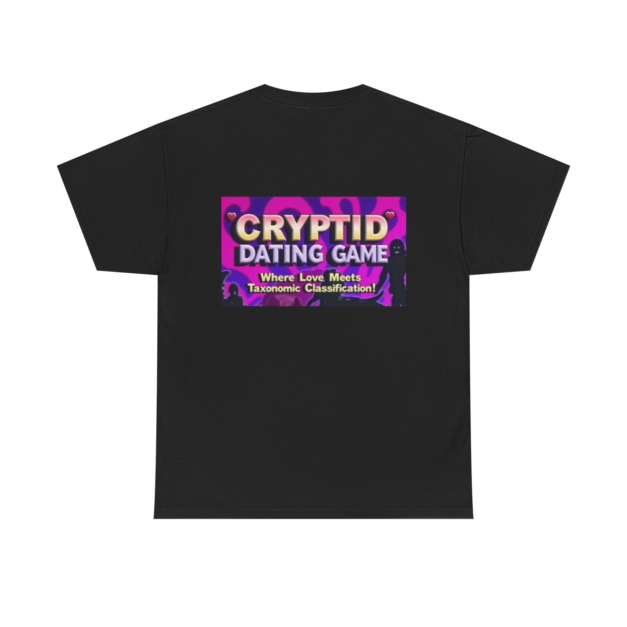 Cryptid Dating Game Vintage Cartoon Monster Unisex Heavy Cotton Tee - Fun and Quirky Fashion