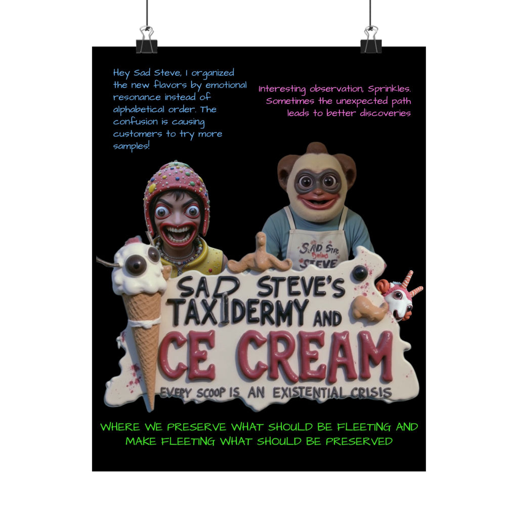 Sad Steve and Sprinkles Poster - Art, Inspirational Wall Decor, Unique Home Decor