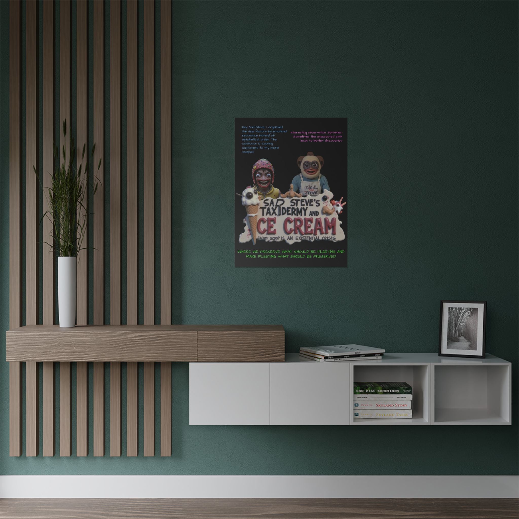 Sad Steve and Sprinkles Poster - Art, Inspirational Wall Decor, Unique Home Decor