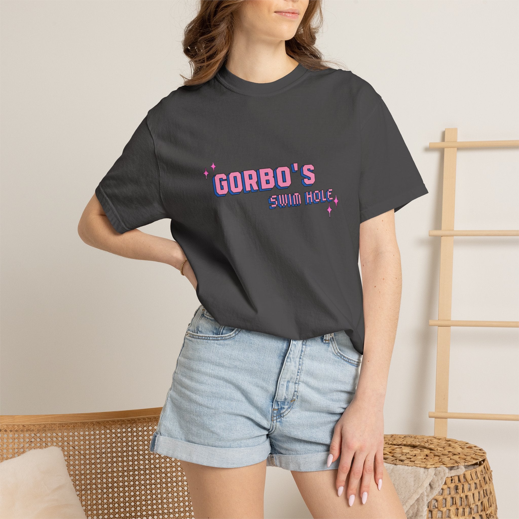 Unisex Garment-Dyed T-Shirt: Gorbo's Swim Hole Vintage Graphic Tee