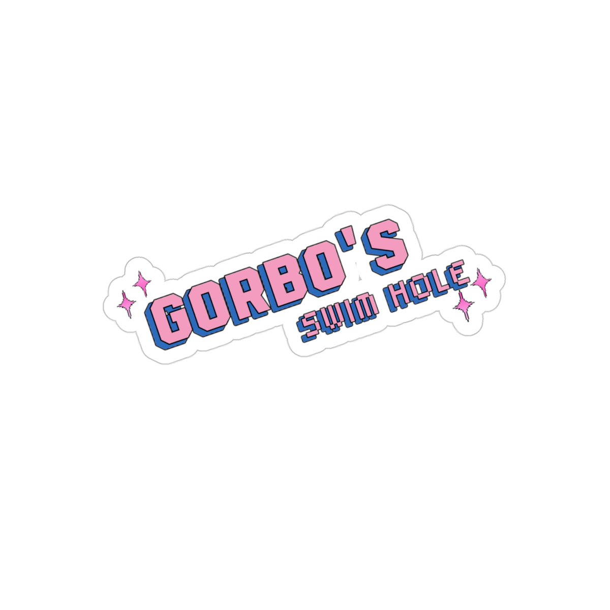 Die-Cut Outdoor Sticker – 'Gorbo's Swim Hole' for Summer Fun