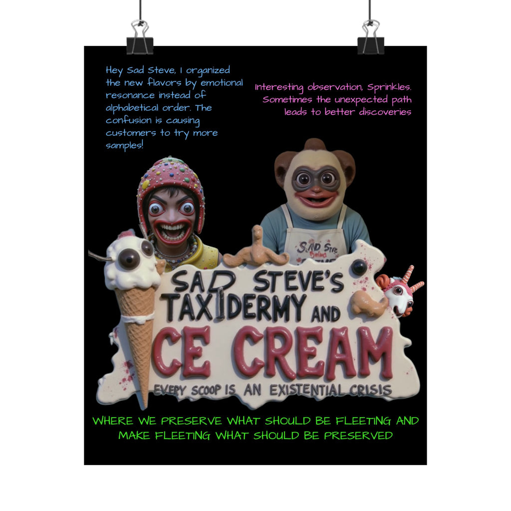 Sad Steve and Sprinkles Poster - Art, Inspirational Wall Decor, Unique Home Decor