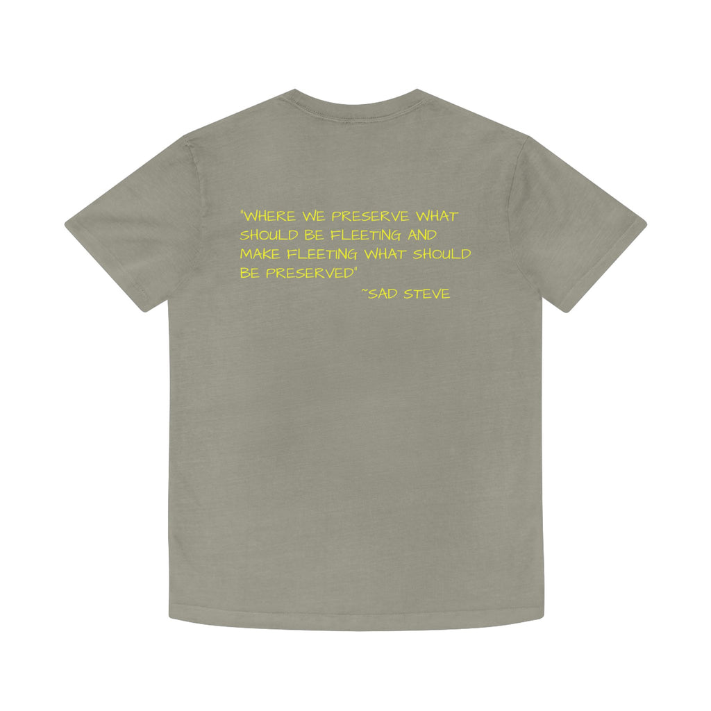 Unisex Faded Shirt - Sad Steve's Taxidermy & Ice Cream Design – Perfect for Quirky Gifts & Casual Wear