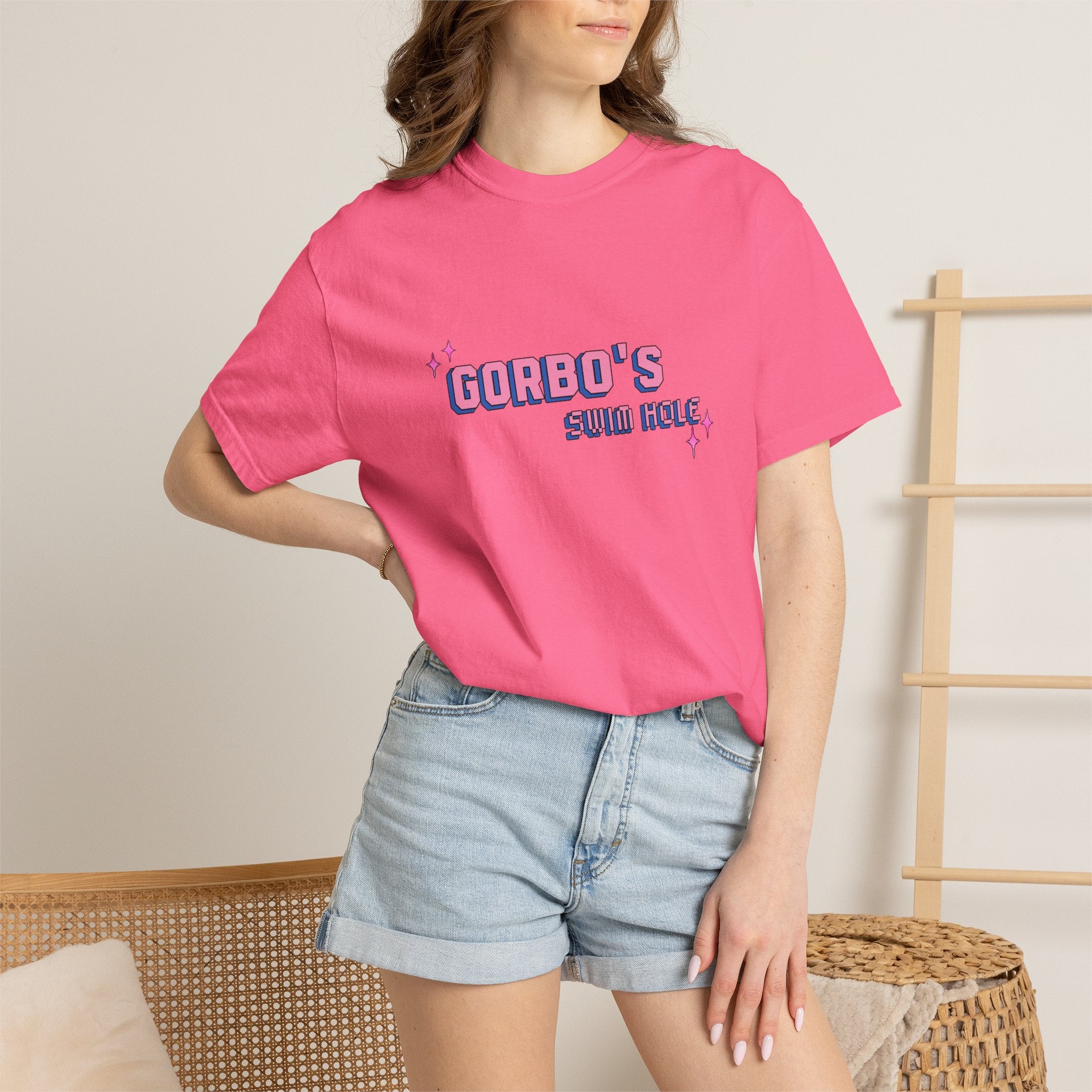 Unisex Garment-Dyed T-Shirt: Gorbo's Swim Hole Vintage Graphic Tee