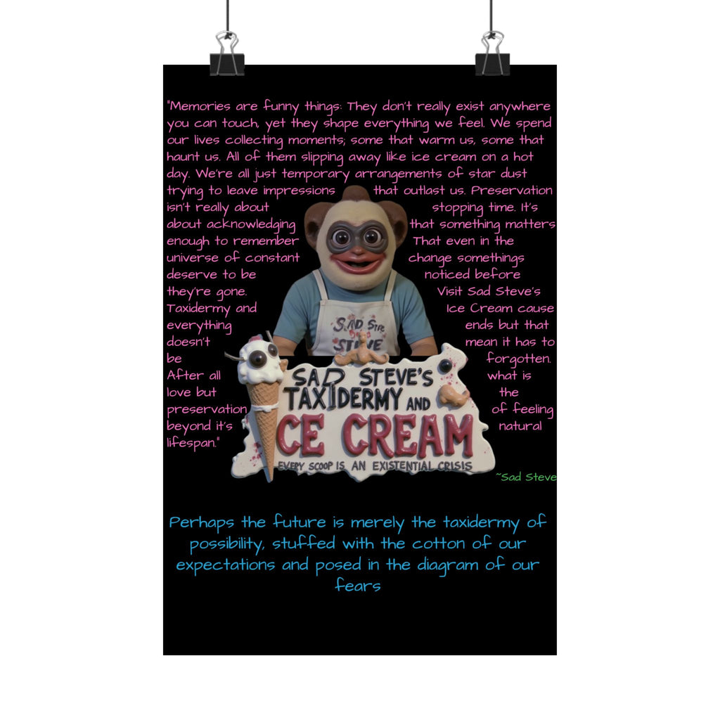Sad Steve's Emotional Support Poster - Art, Inspirational Wall Decor, Unique Home Decor