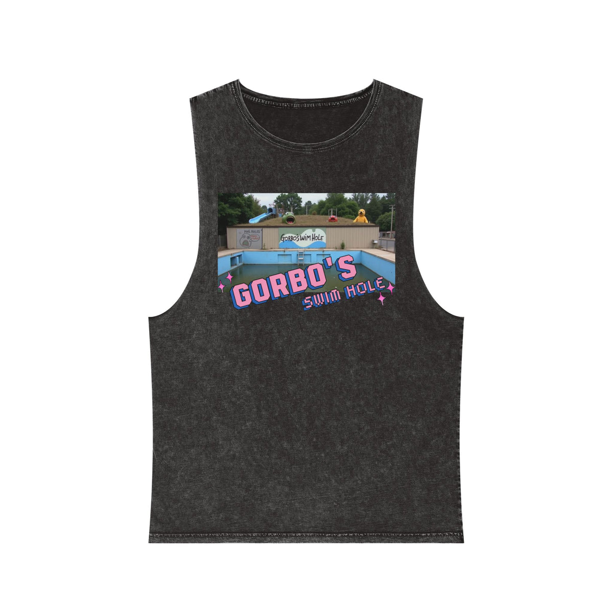 Gorbo's Swim Hole Stonewash Tank Top - Unisex Summer Style