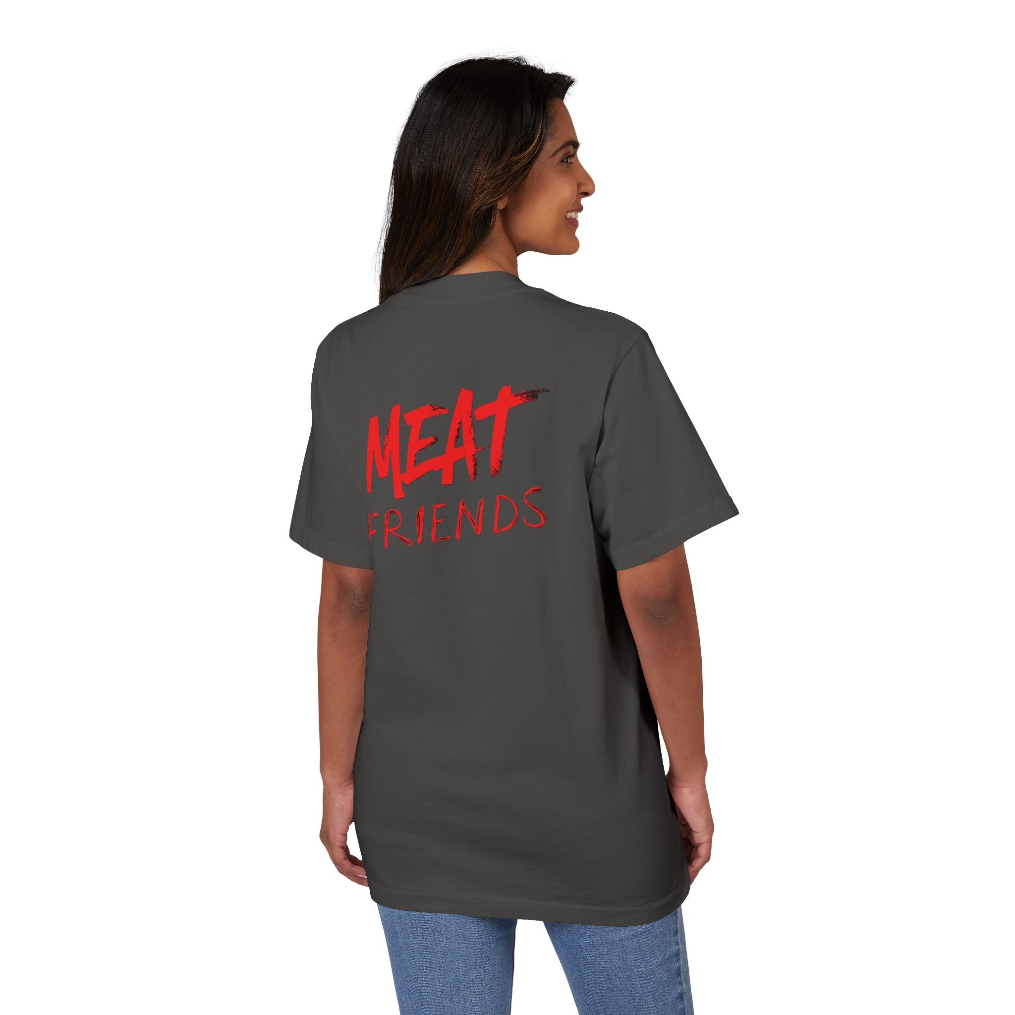 Meat Friends Funny Graphic Drop-Shoulder Tee