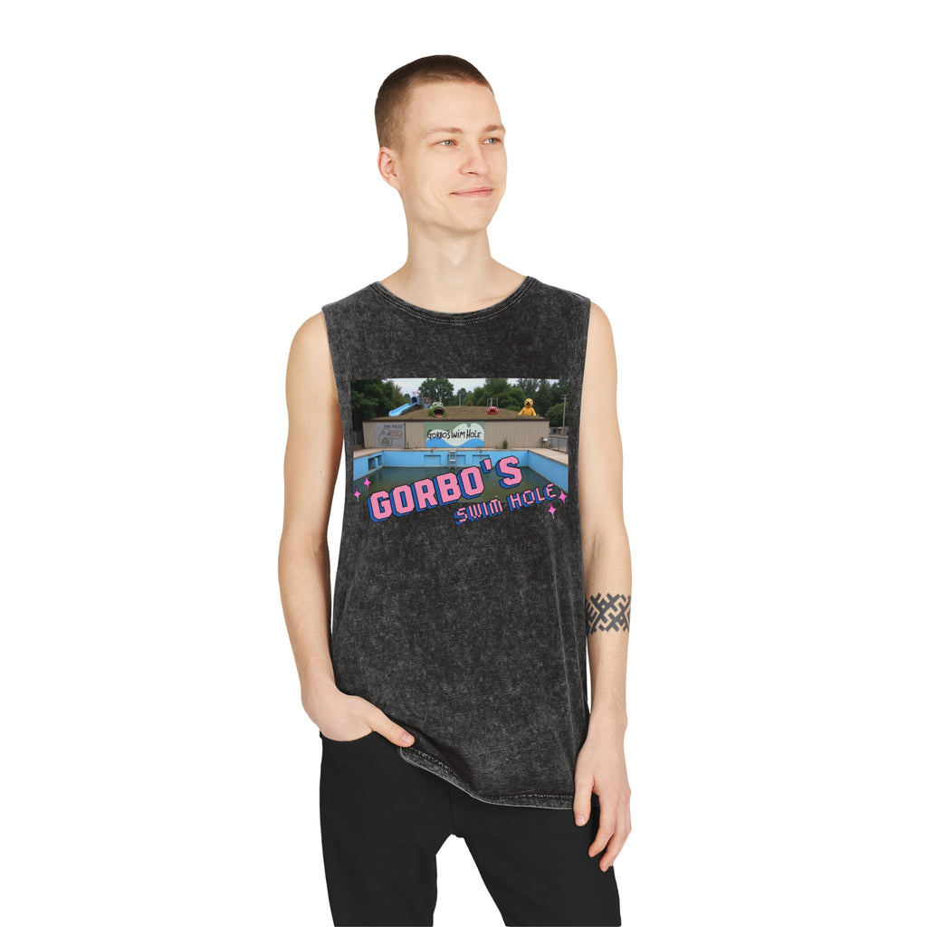 Gorbo's Swim Hole Stonewash Tank Top - Unisex Summer Style