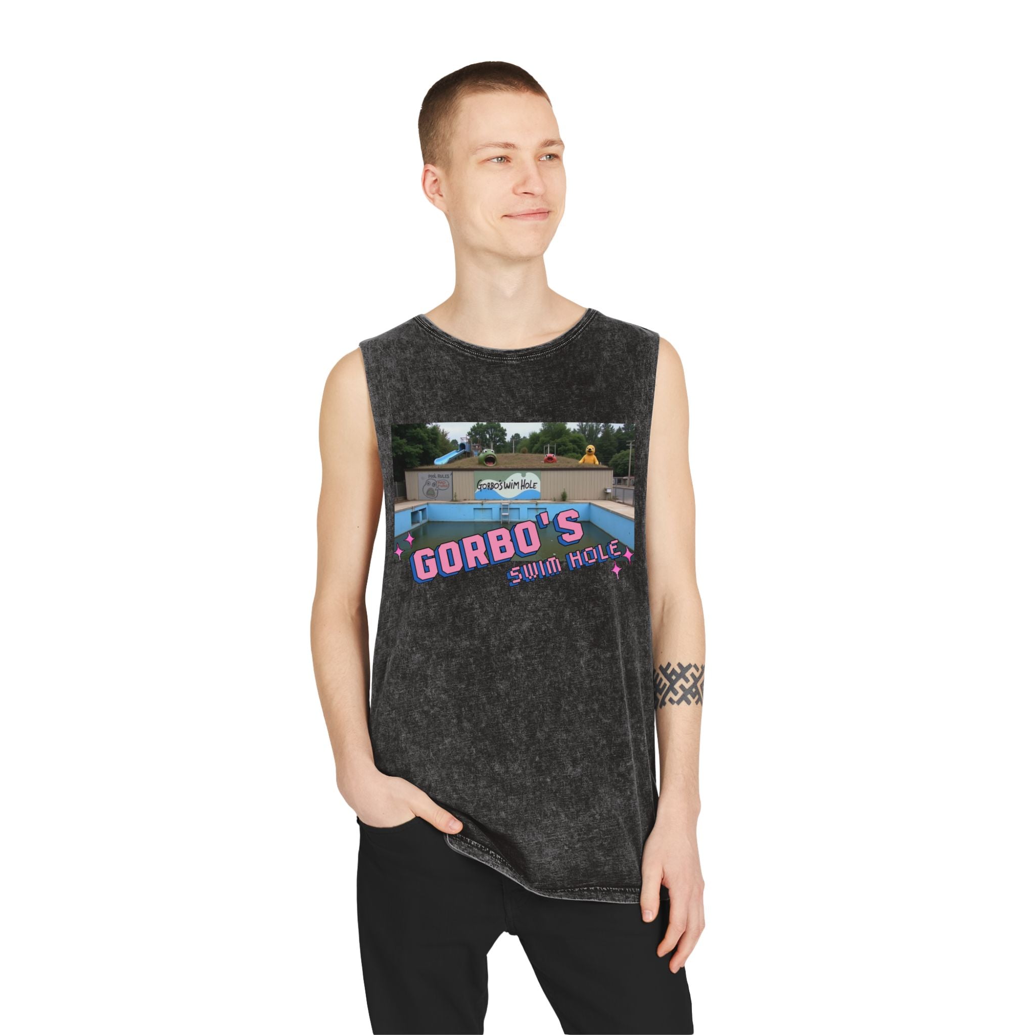 Gorbo's Swim Hole Stonewash Tank Top - Unisex Summer Style