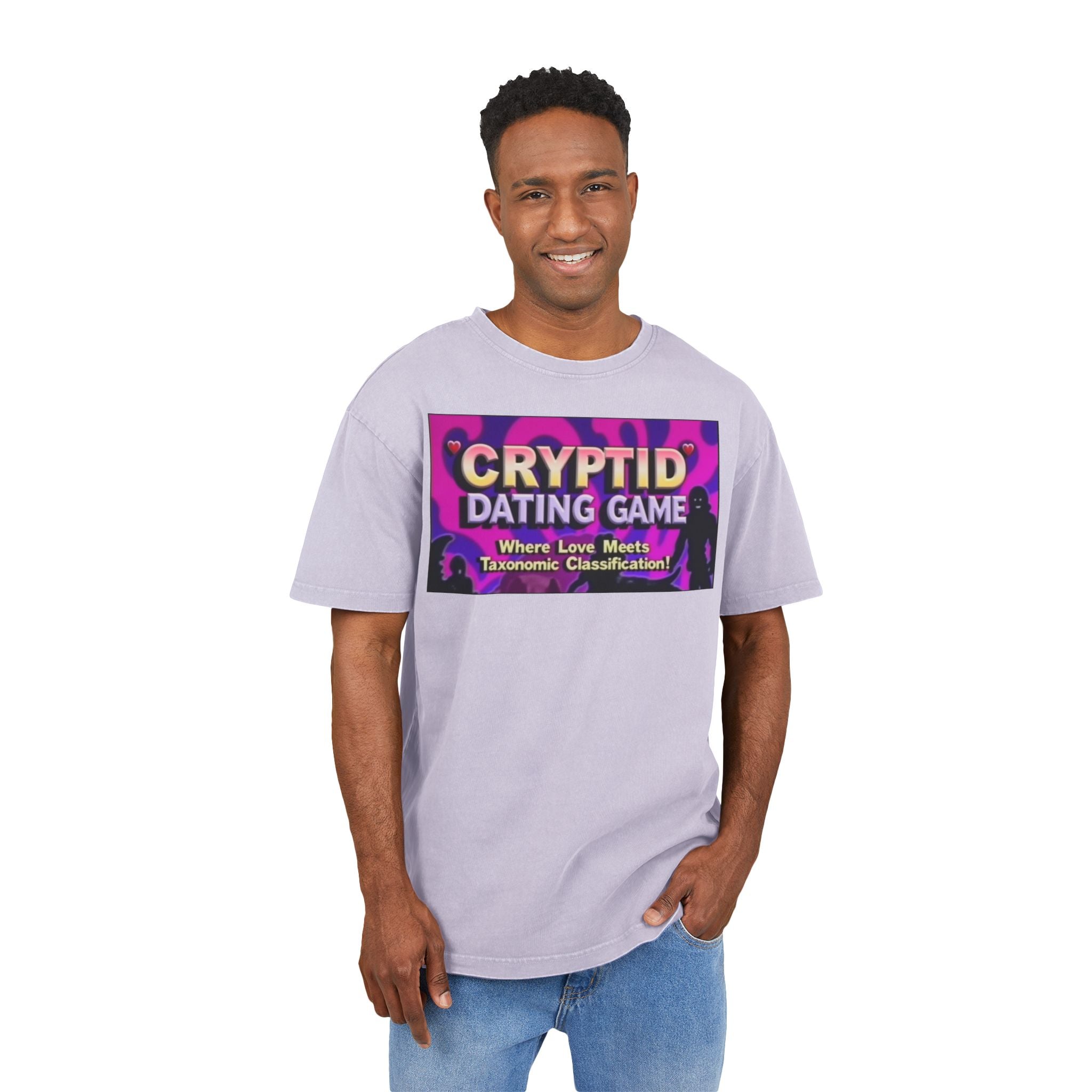 Cryptid Dating Game Acid Washed Oversized Tee