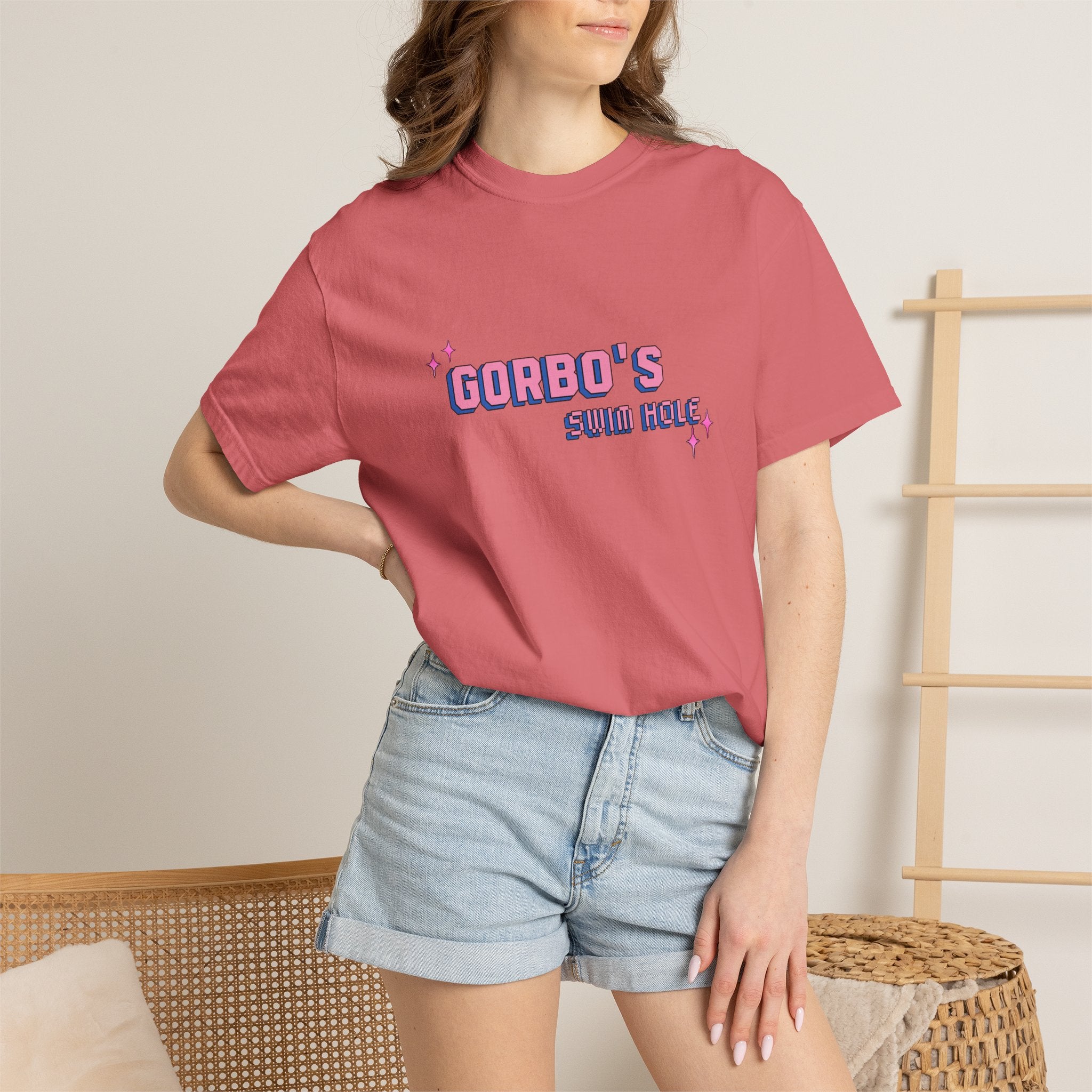 Unisex Garment-Dyed T-Shirt: Gorbo's Swim Hole Vintage Graphic Tee
