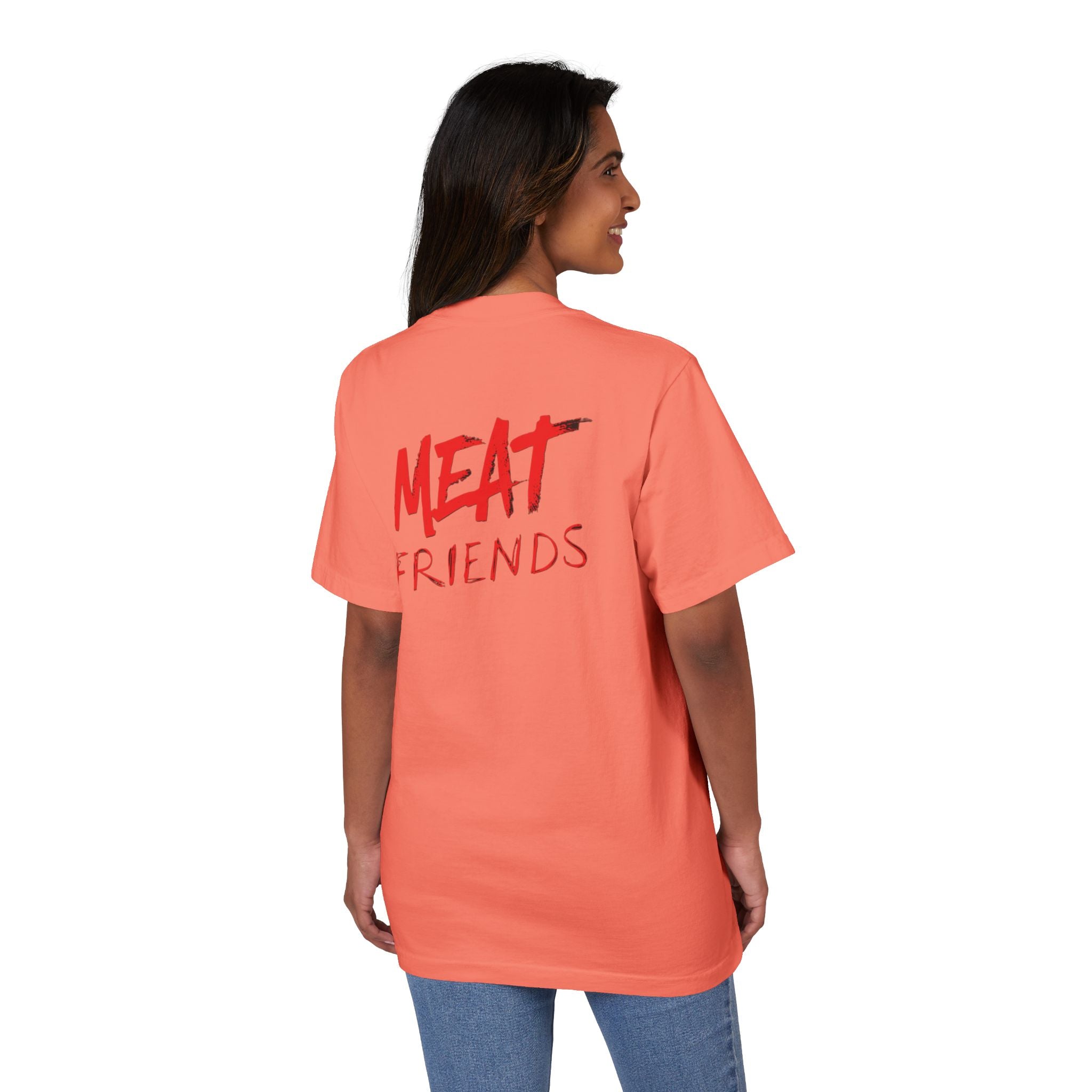 Meat Friends Funny Graphic Drop-Shoulder Tee