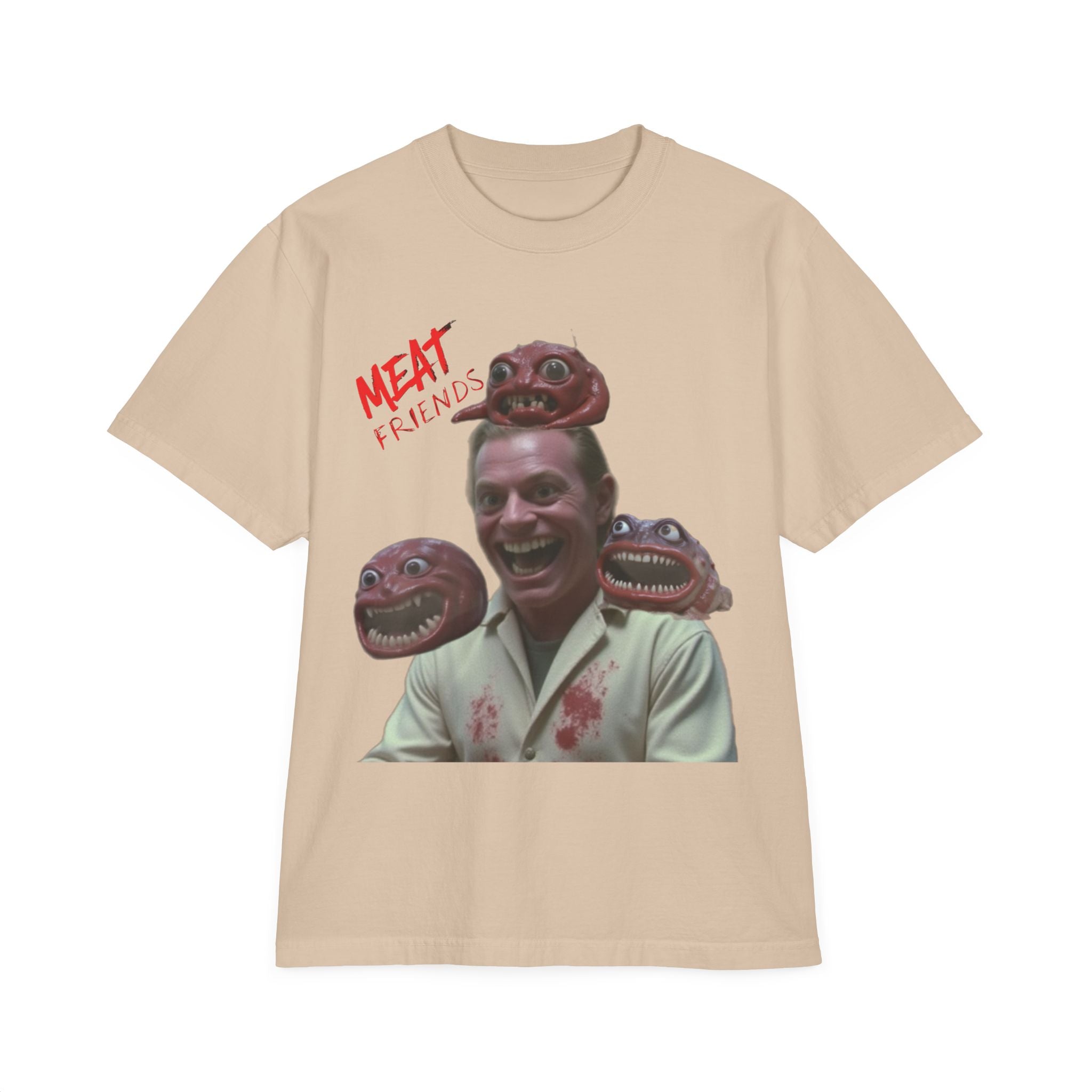Meat Friends Funny Graphic Drop-Shoulder Tee