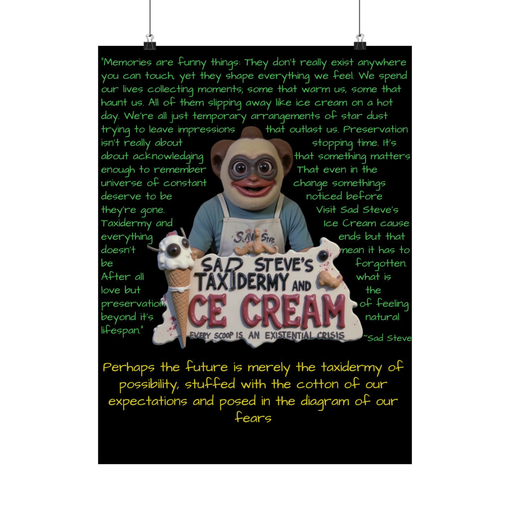 Sad Steve's Emotional Support Poster - Art, Inspirational Wall Decor, Unique Home Decor