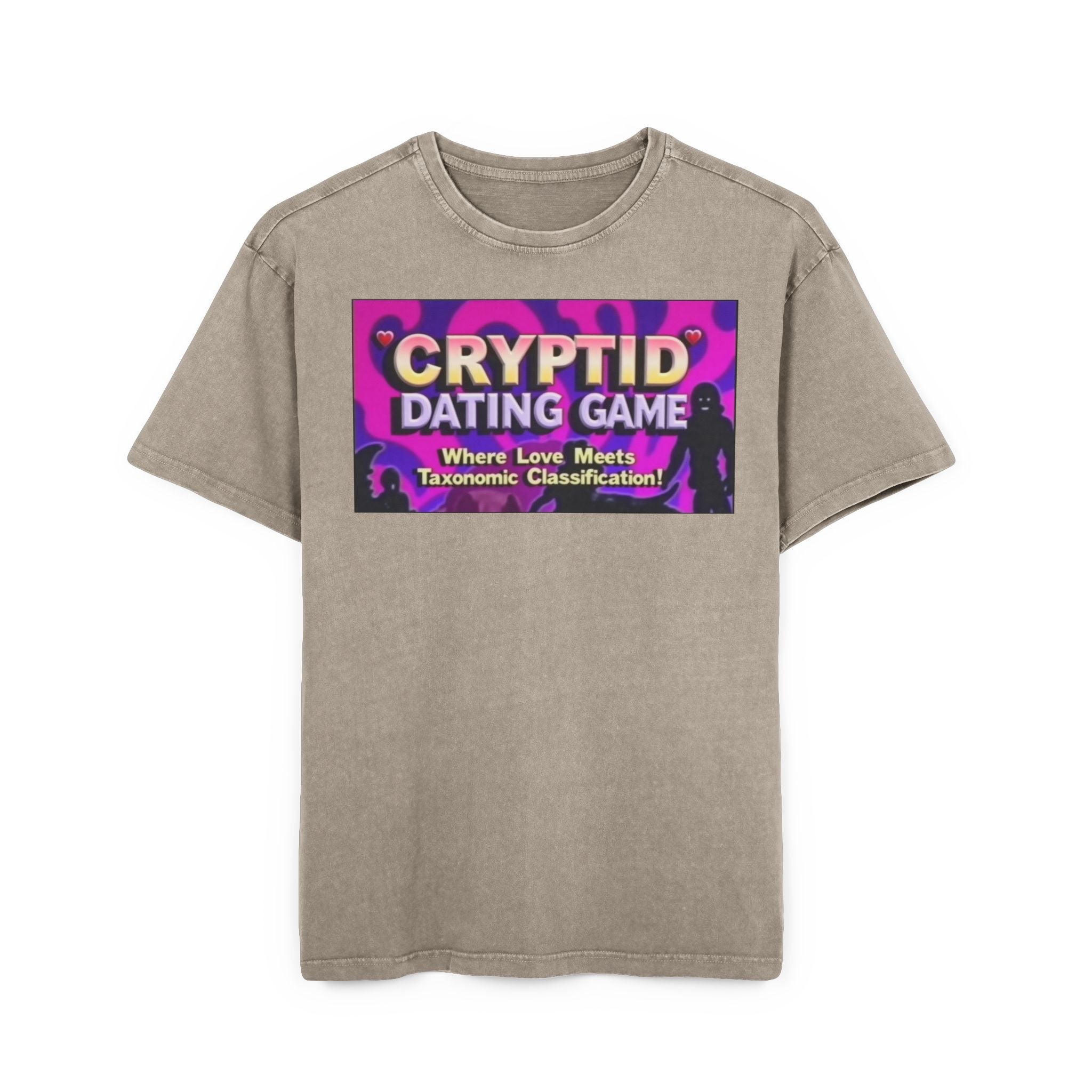 Cryptid Dating Game Acid Washed Oversized Tee