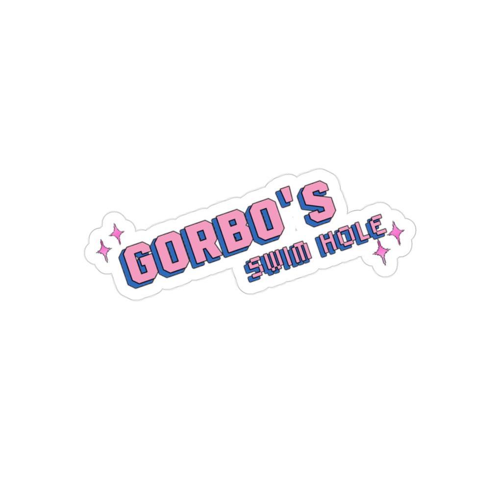 Die-Cut Outdoor Sticker – 'Gorbo's Swim Hole' for Summer Fun