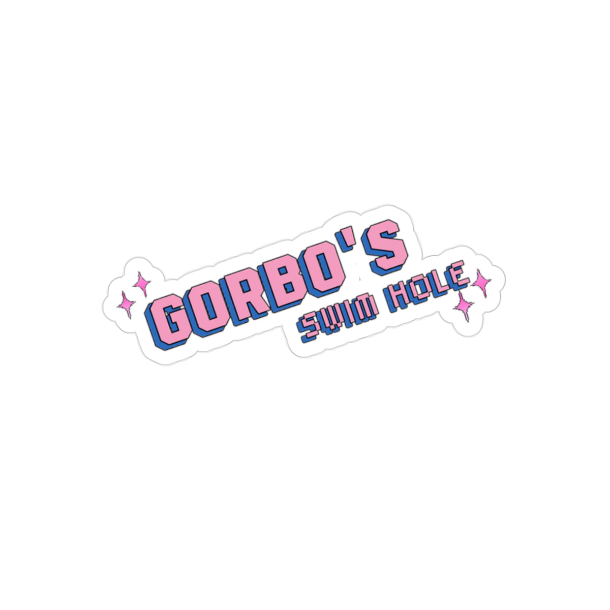 Die-Cut Outdoor Sticker – 'Gorbo's Swim Hole' for Summer Fun