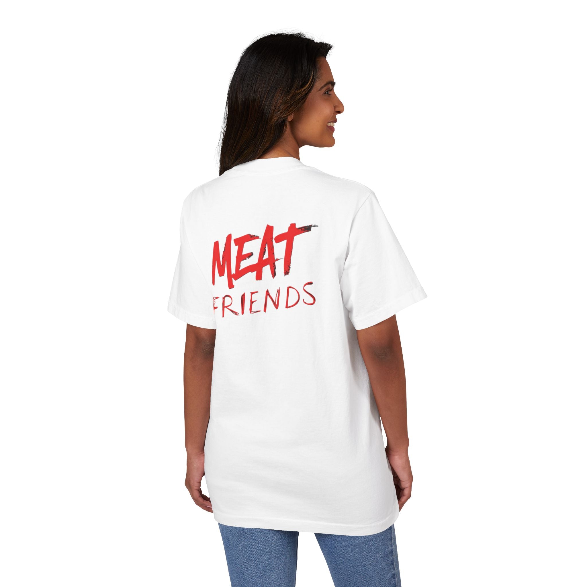 Meat Friends Funny Graphic Drop-Shoulder Tee