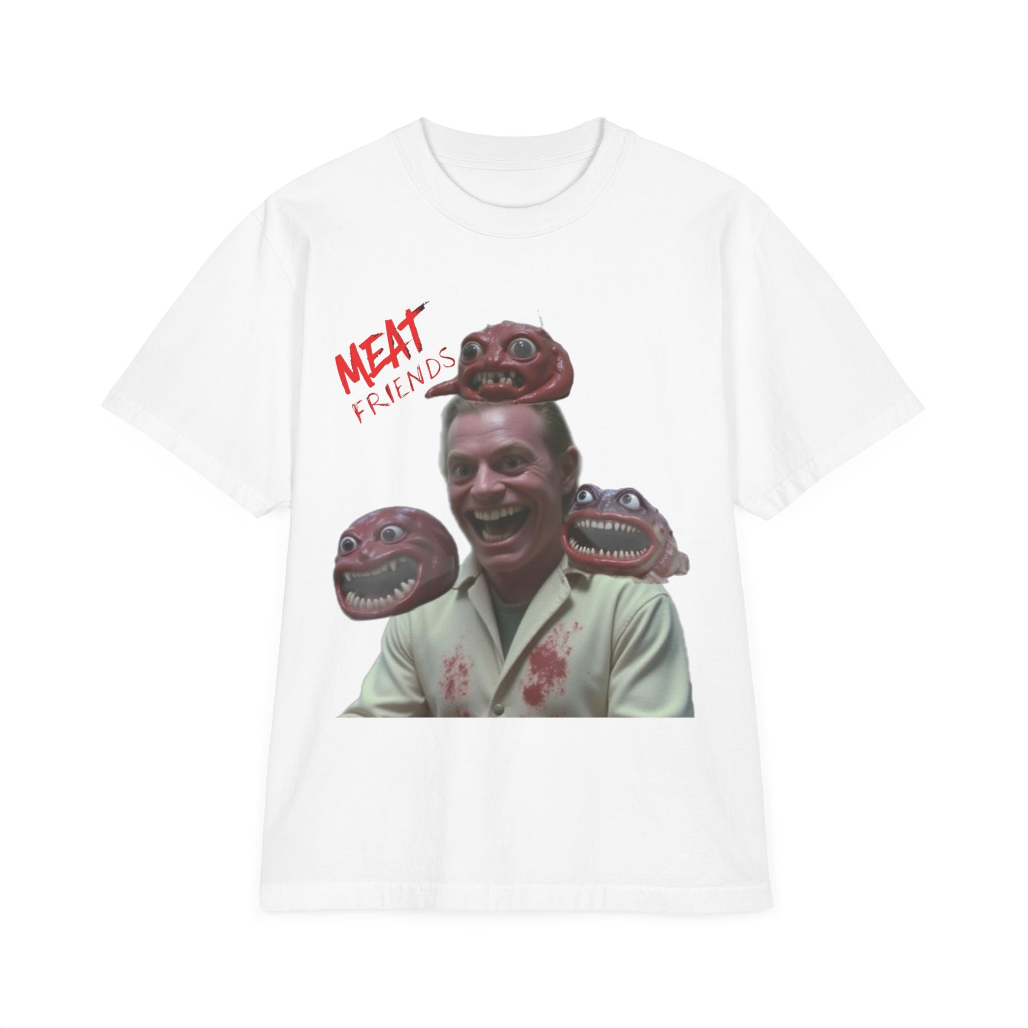 Meat Friends Funny Graphic Drop-Shoulder Tee