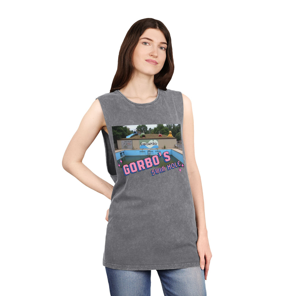 Gorbo's Swim Hole Stonewash Tank Top - Unisex Summer Style