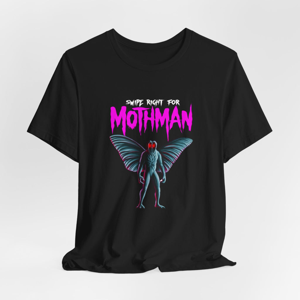 Mothman T-Shirt – "Swipe Right for Mothman" Cryptid Dating Game Tee