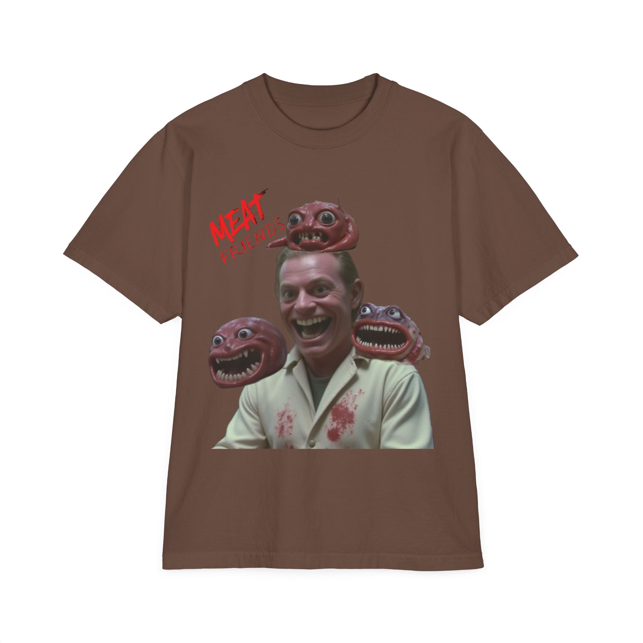 Meat Friends Funny Graphic Drop-Shoulder Tee