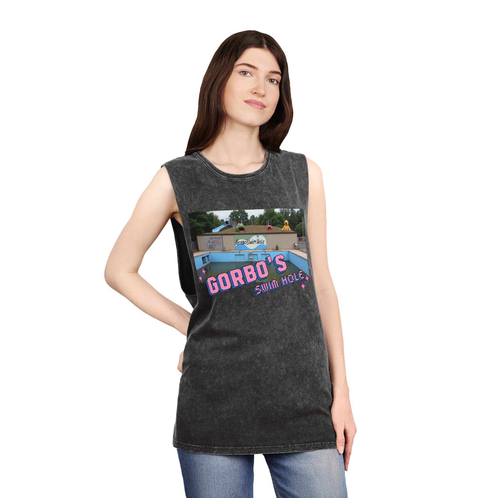 Gorbo's Swim Hole Stonewash Tank Top - Unisex Summer Style