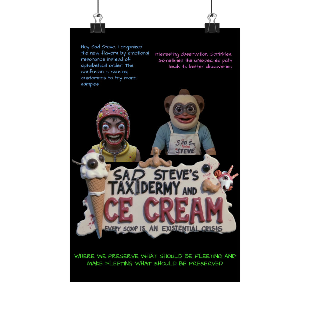 Sad Steve and Sprinkles Poster - Art, Inspirational Wall Decor, Unique Home Decor