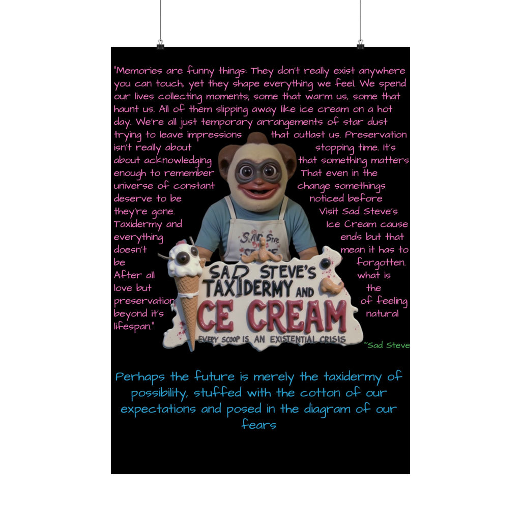 Sad Steve's Emotional Support Poster - Art, Inspirational Wall Decor, Unique Home Decor
