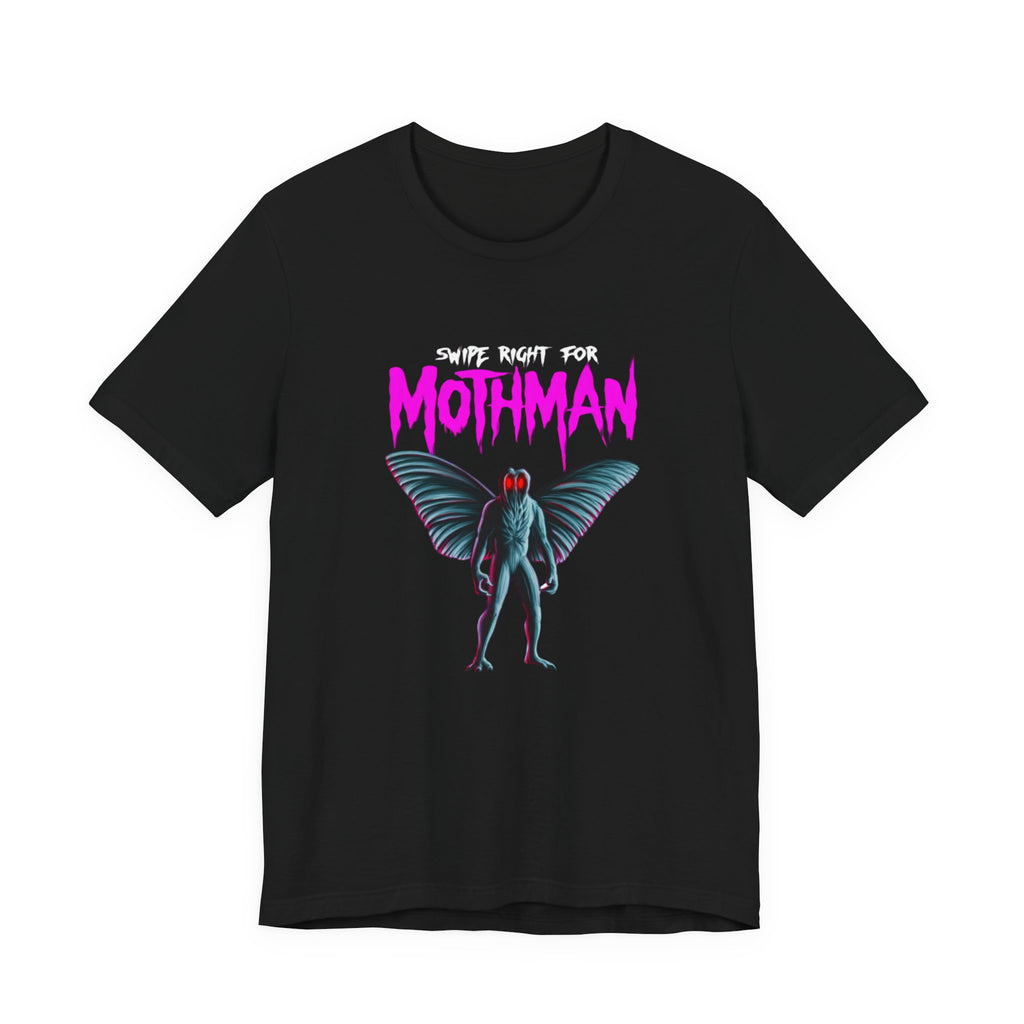 Mothman T-Shirt – "Swipe Right for Mothman" Cryptid Dating Game Tee