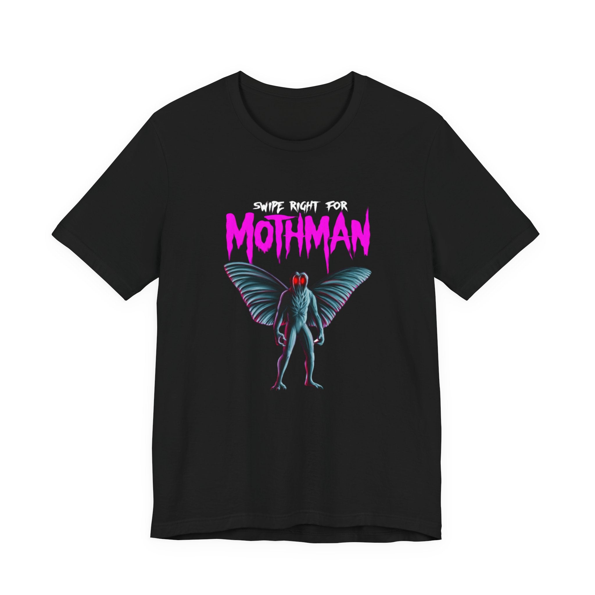 Mothman T-Shirt – "Swipe Right for Mothman" Cryptid Dating Game Tee