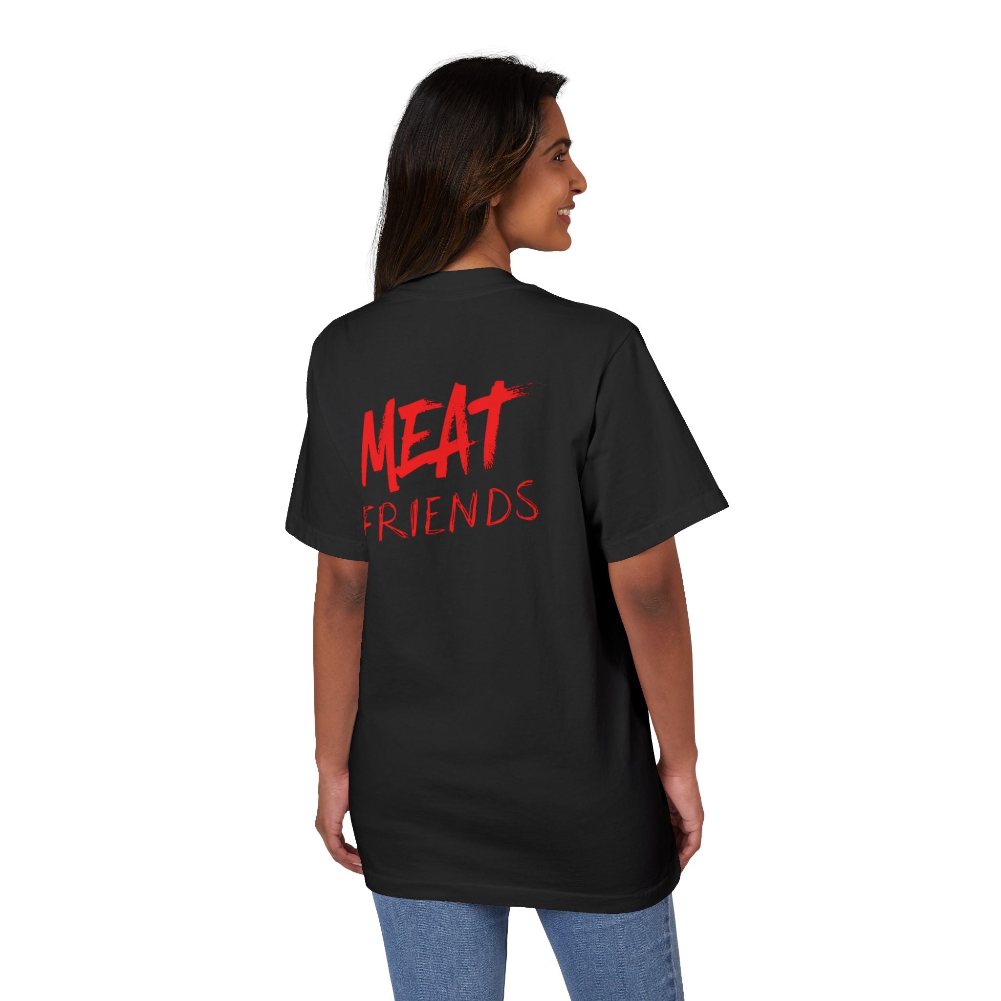 Meat Friends Funny Graphic Drop-Shoulder Tee