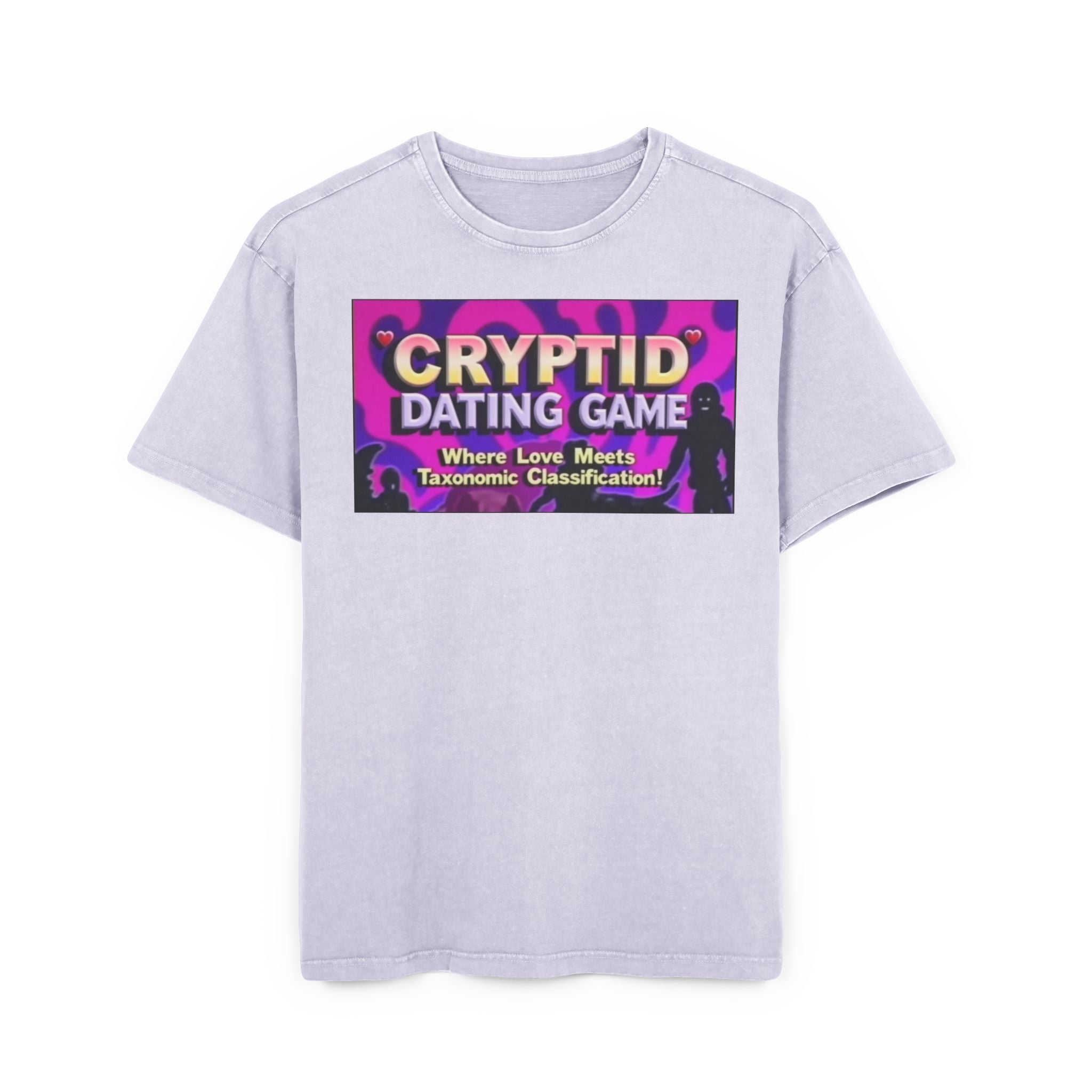 Cryptid Dating Game Acid Washed Oversized Tee