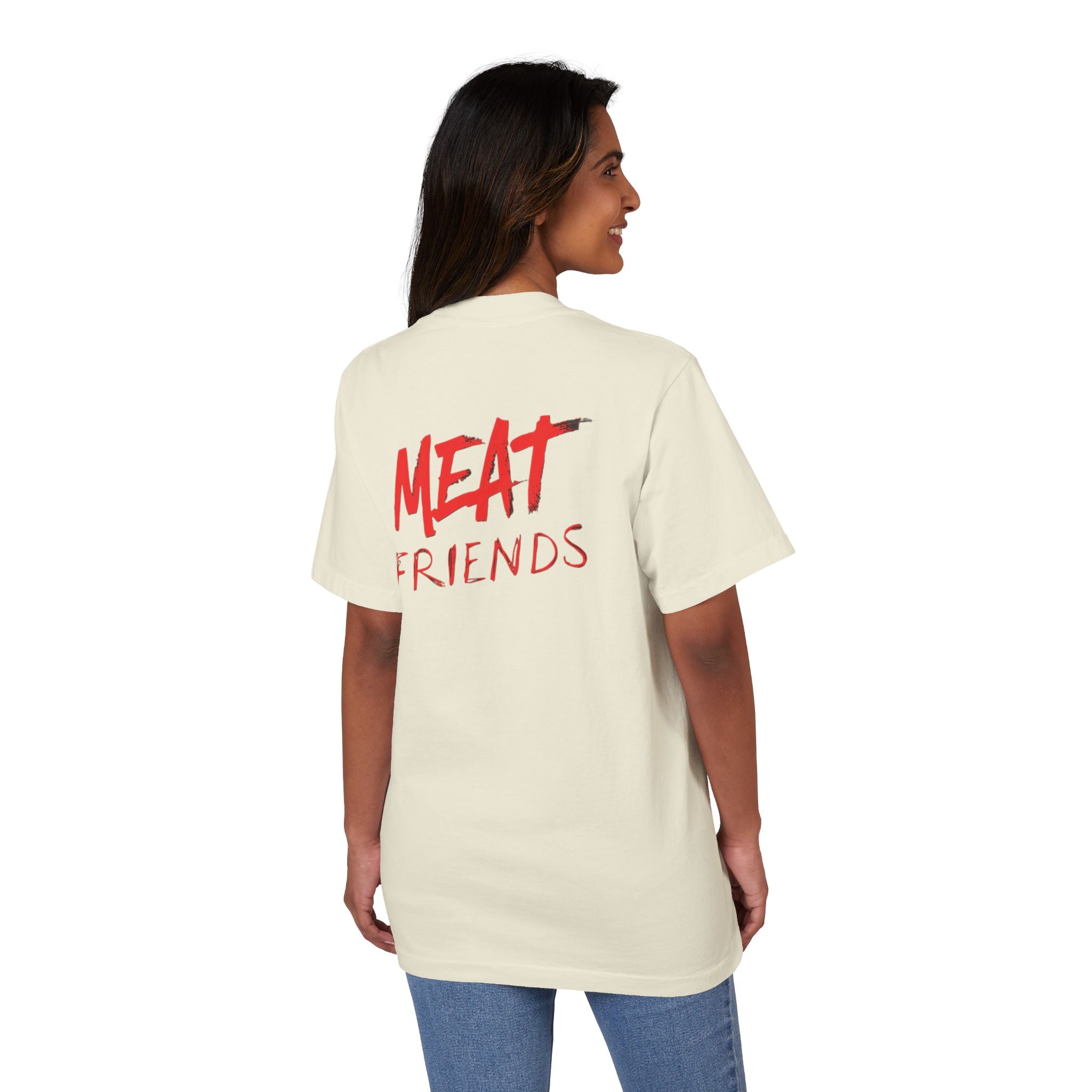 Meat Friends Funny Graphic Drop-Shoulder Tee