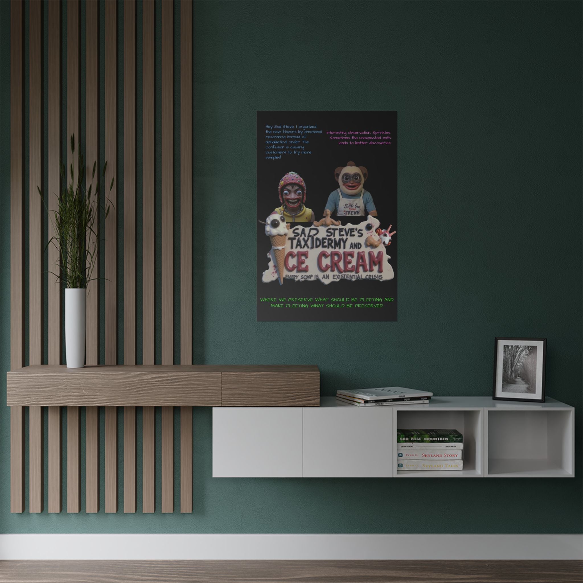 Sad Steve and Sprinkles Poster - Art, Inspirational Wall Decor, Unique Home Decor