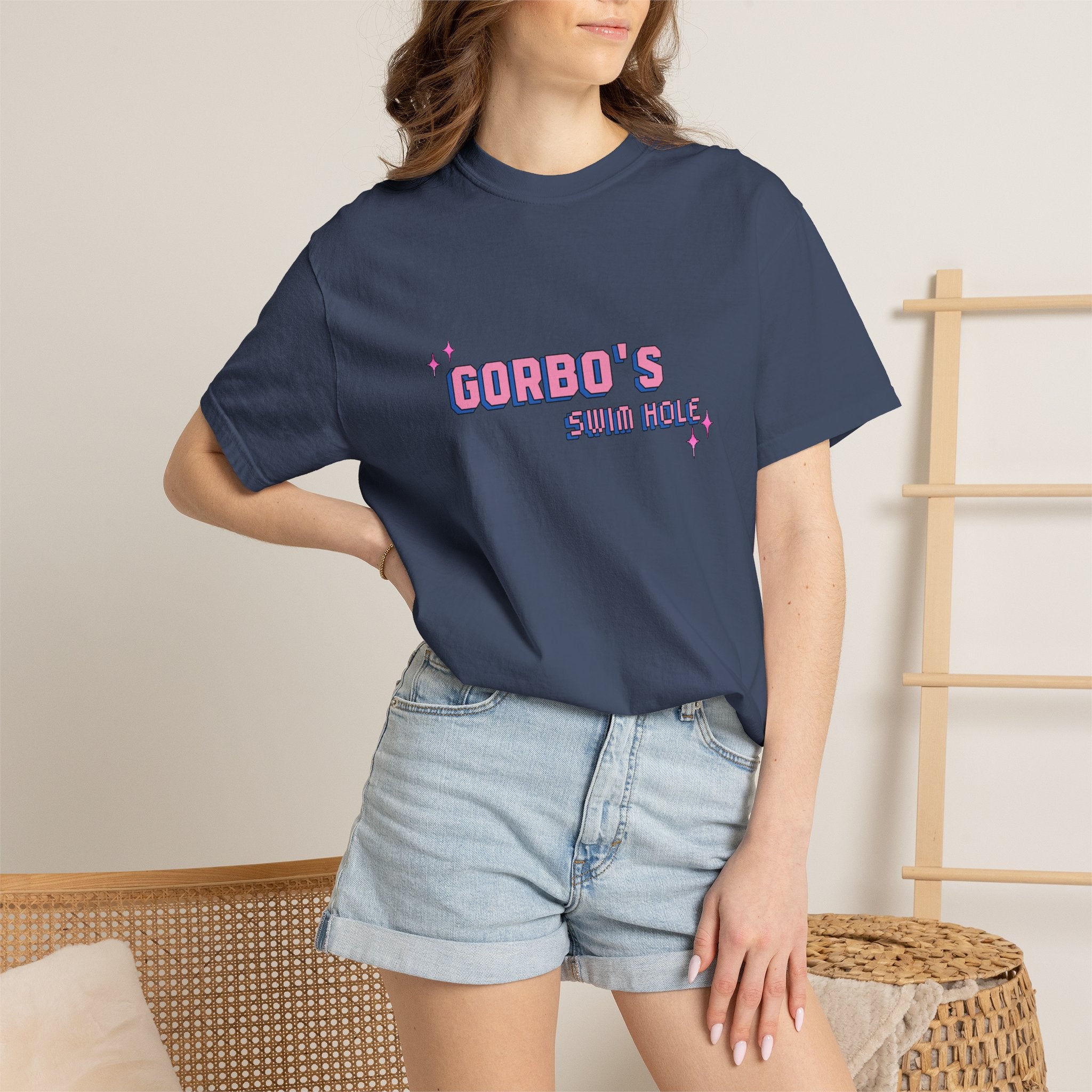 Unisex Garment-Dyed T-Shirt: Gorbo's Swim Hole Vintage Graphic Tee